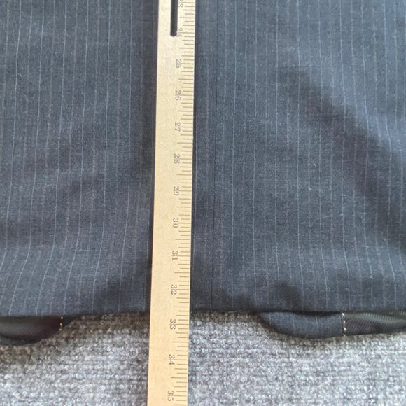 Luca Rossi ItaliaSuit Jacket Mens 46L Gray Pinstripe 150'S Hightech Fabric - Picture 12 of 16